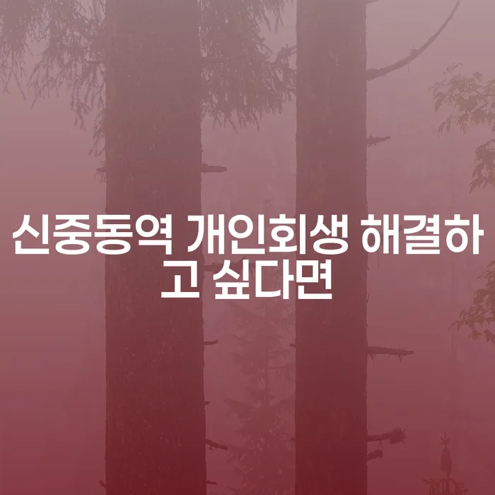 신중동역 개인회생 해결하고 싶다면