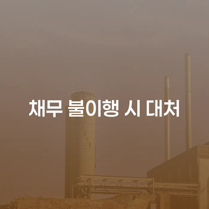 채무 불이행 시 어떻게 대처해야 할까요?