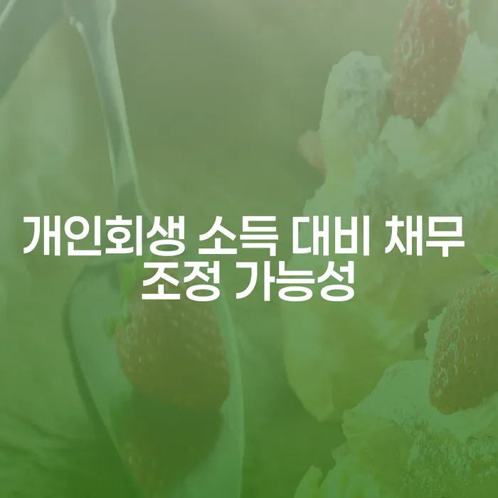 개인회생 소득 대비 채무 조정 가능성은 어떻게 판단할까요?
