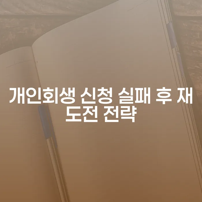 개인회생 신청 실패 후 재도전 전략은 무엇일까요?