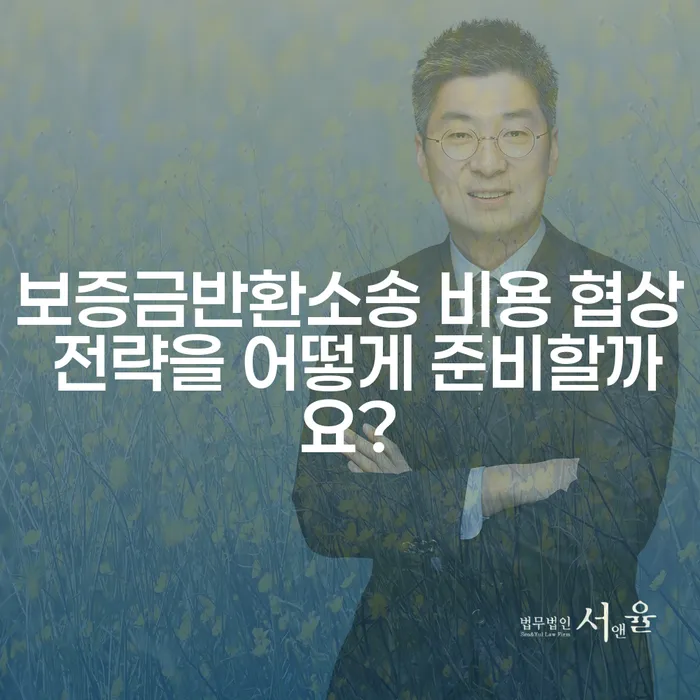 보증금반환소송 비용 협상 전략을 어떻게 준비할까요?